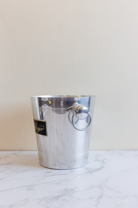 vintage french aluminum "pol roger" champagne bucket