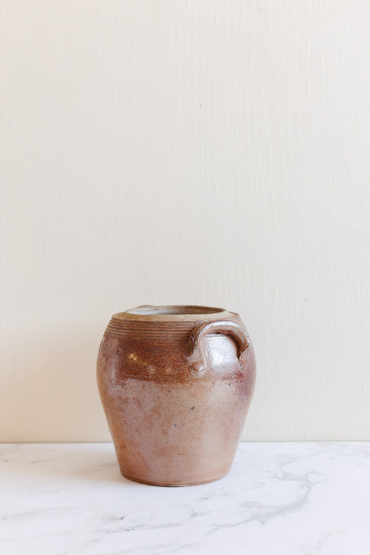 antique french stoneware confit pot
