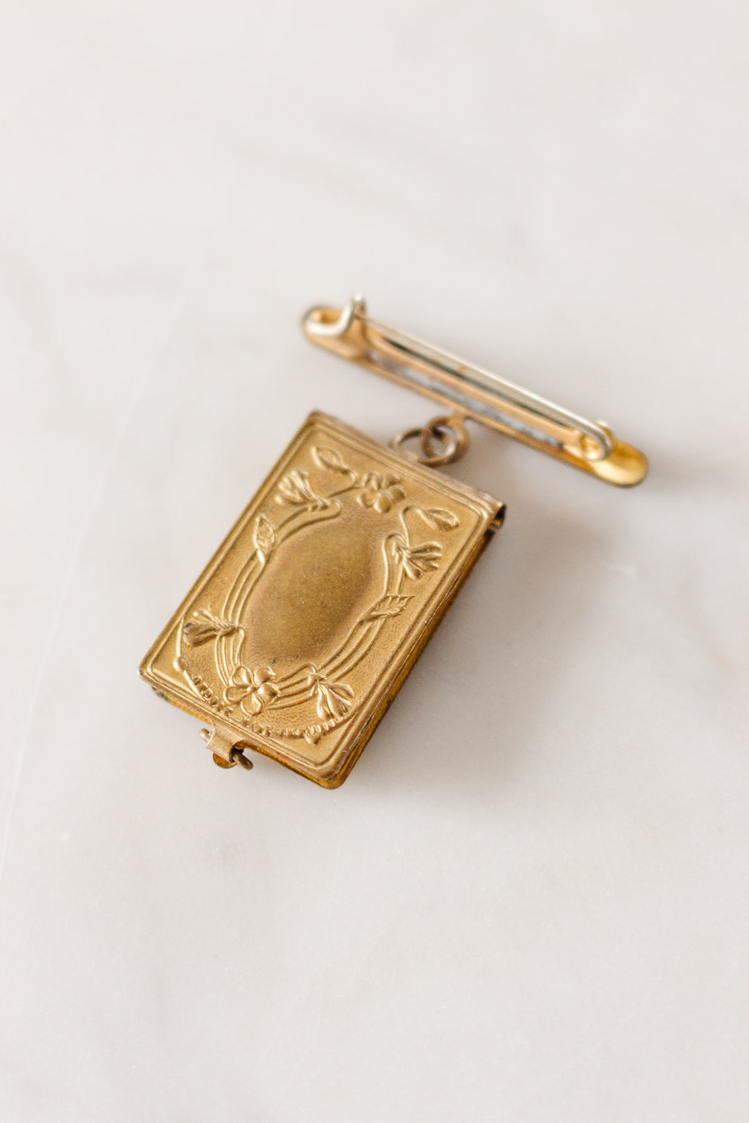 rare turn of the century Paris souvenir photo book brooch