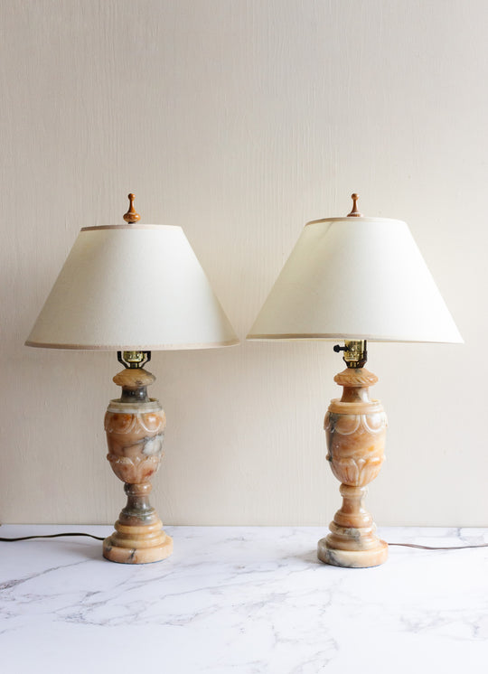 midcentury Italian alabaster lamp