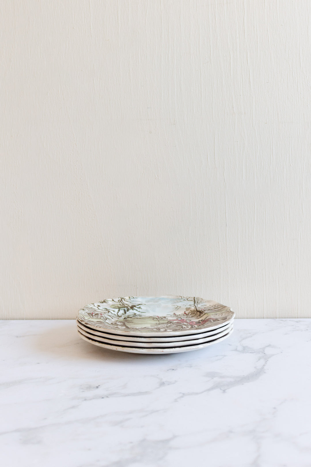 vintage johnson brothers "tally ho" bread plates