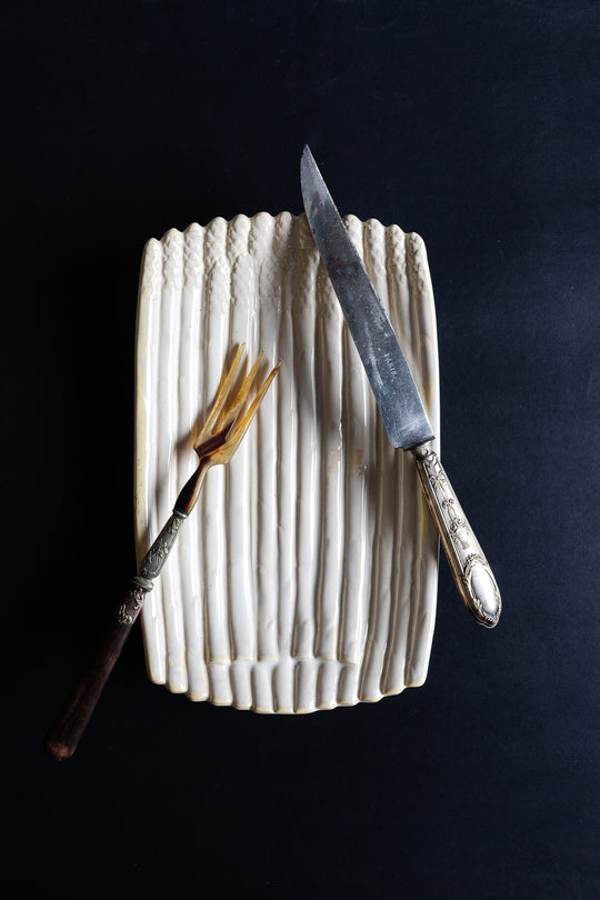 vintage french asparagus serving platter