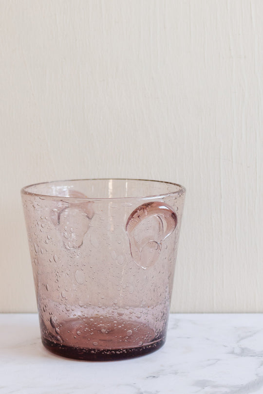 vintage biot hand blown blush ice bucket