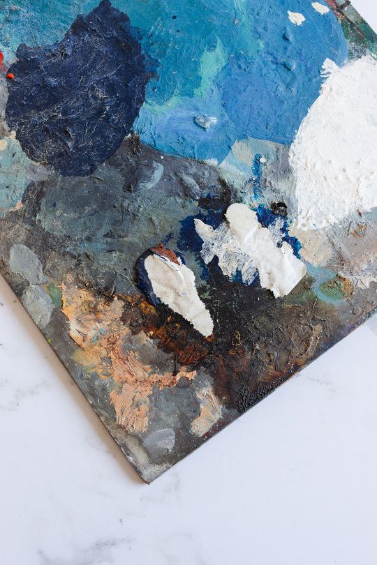 large vintage french artist's palette