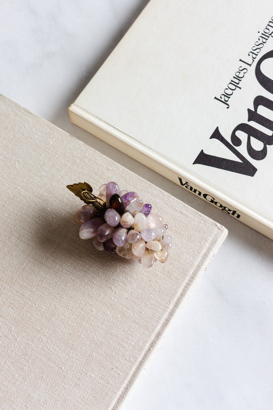 vintage french amethyst grape cluster