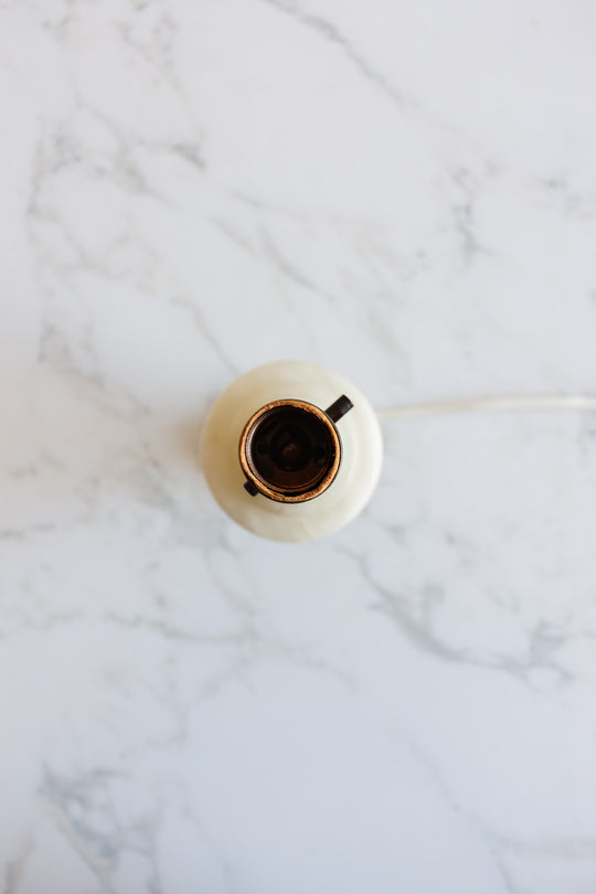 vintage french alabaster lamp with natural green veining