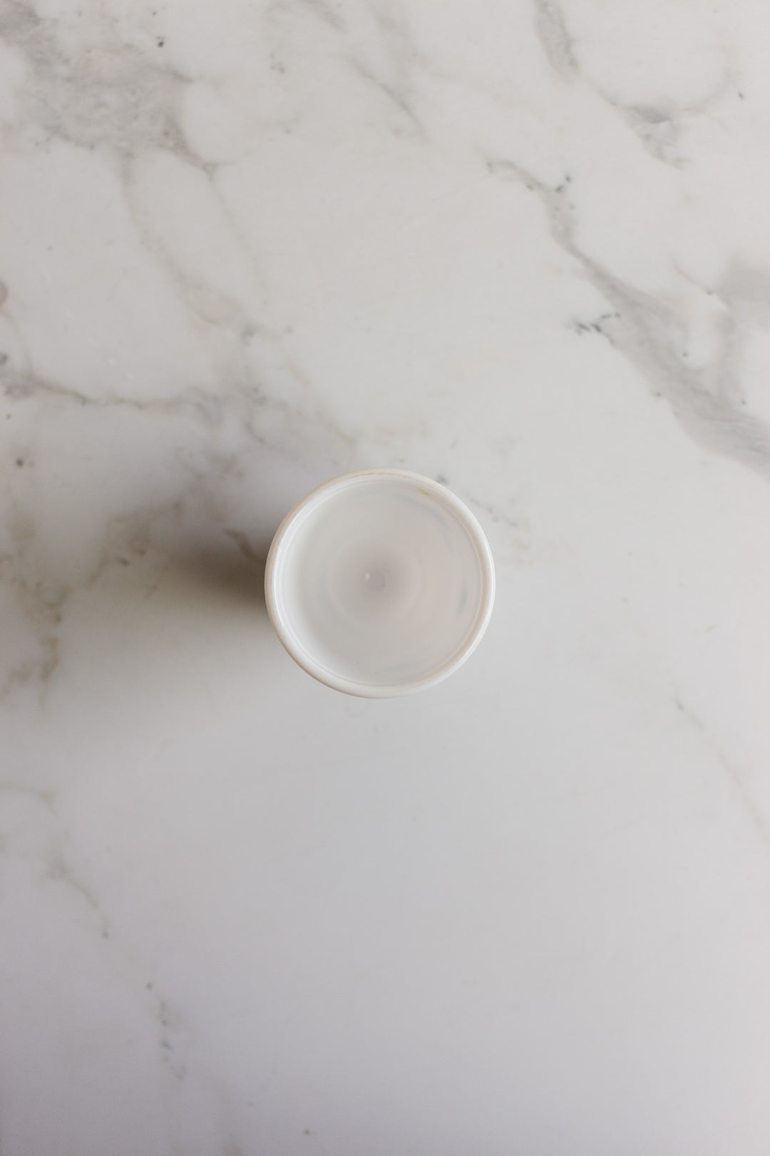 pair of vintage french milk glass eggcups
