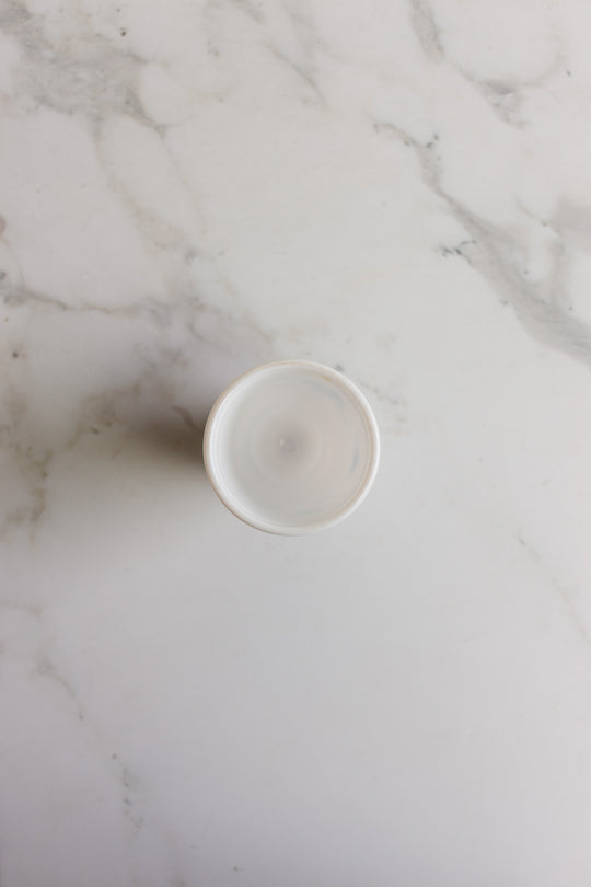 pair of vintage french milk glass eggcups
