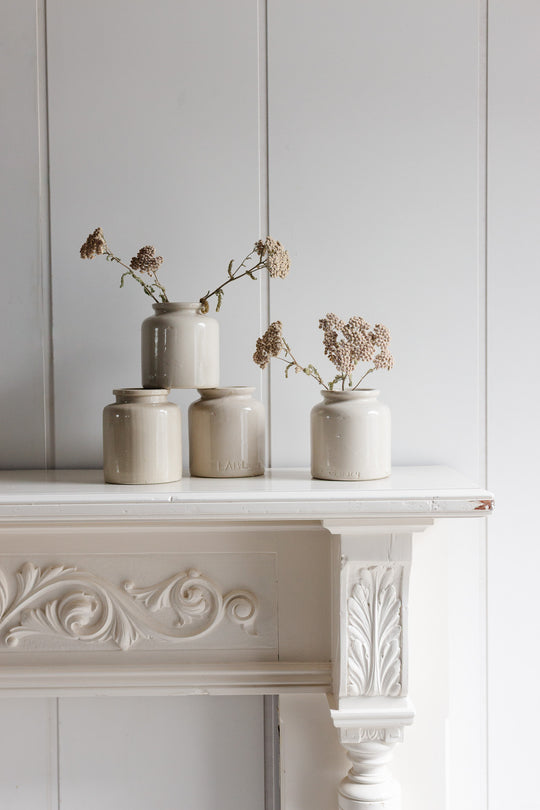 vintage quintessentially french stoneware mustard jar