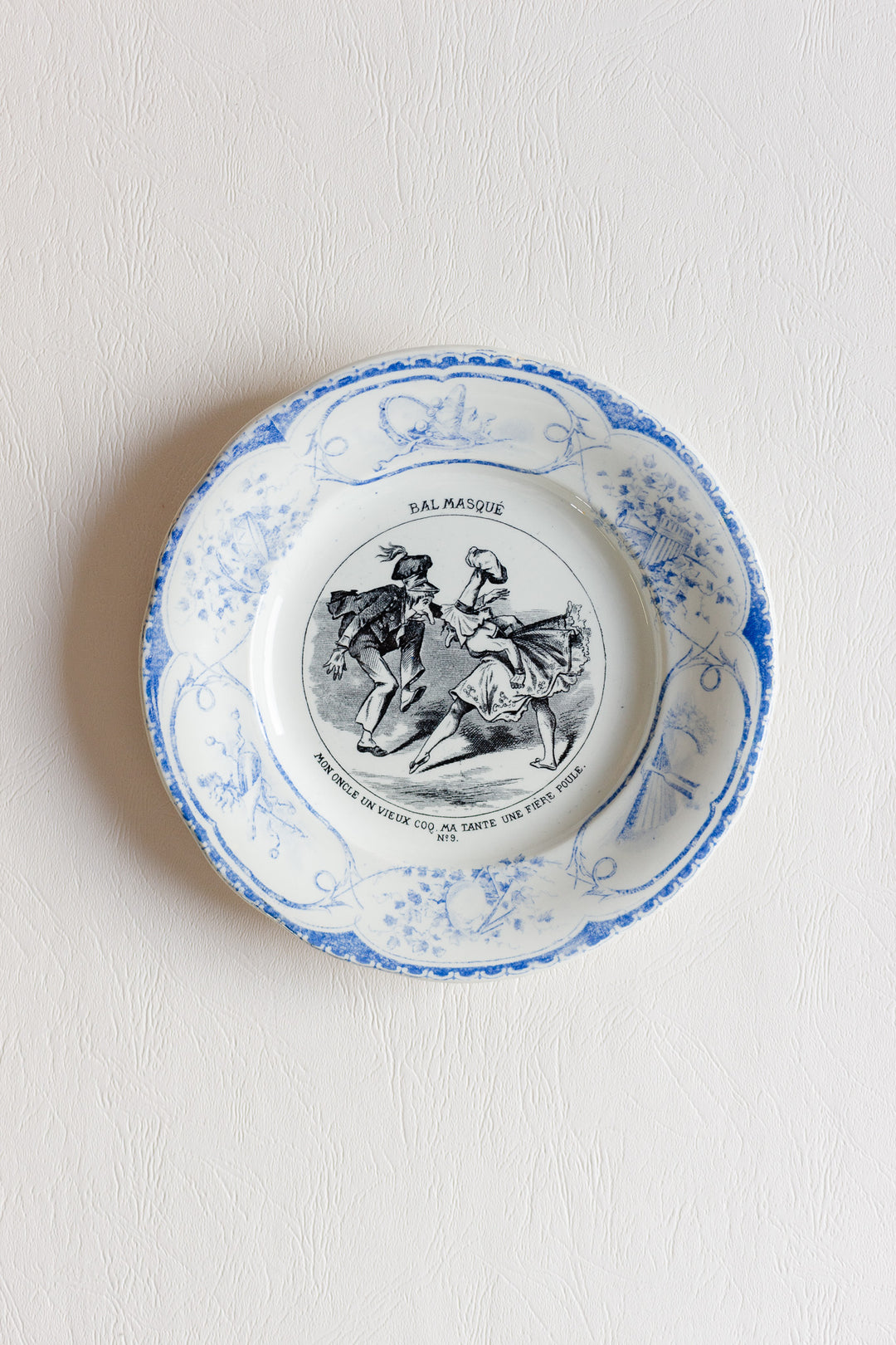 antique creil & montereau french talking plates