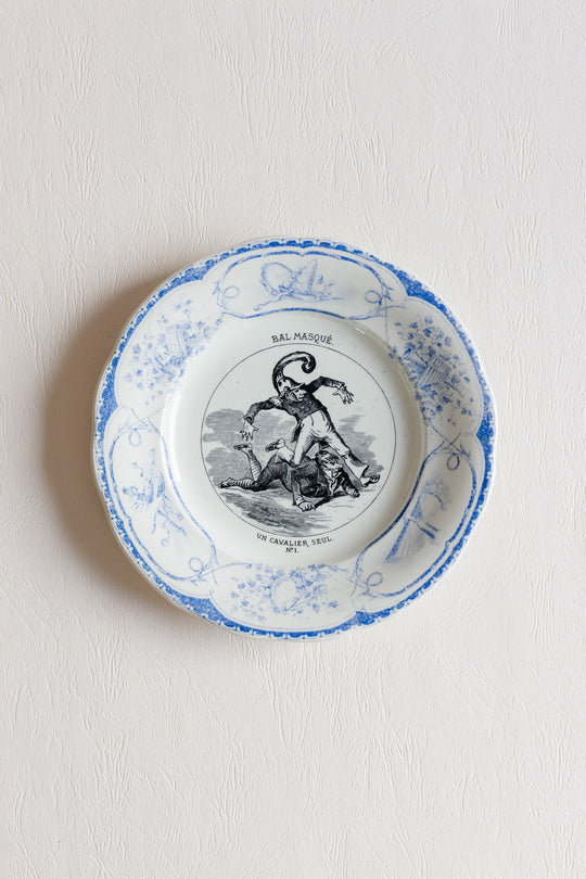 antique creil & montereau french talking plates