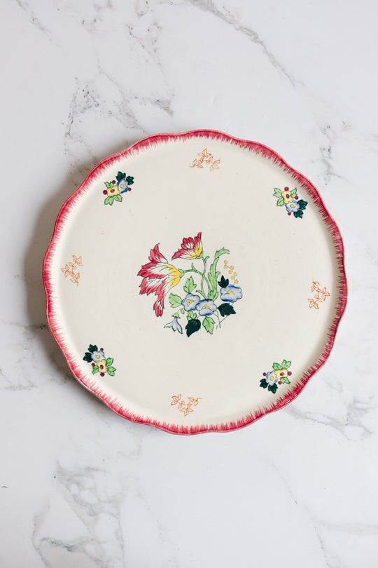 extra large antique french longwy "marseille" platter