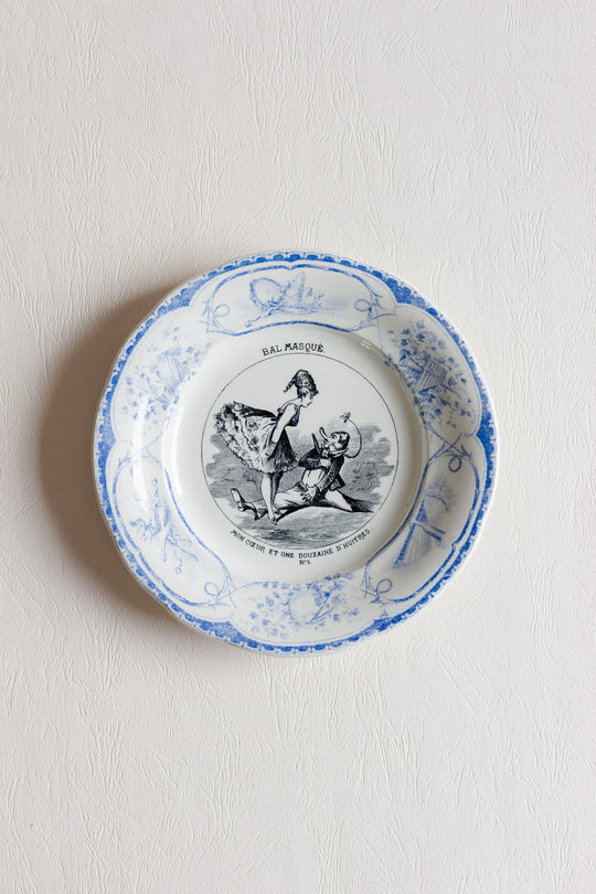 antique creil & montereau french talking plates