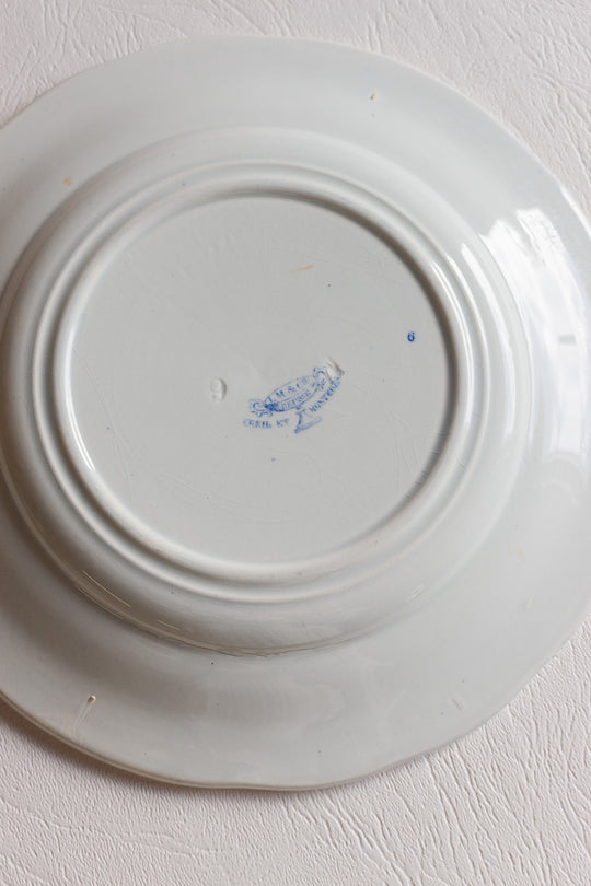 antique creil & montereau french talking plates