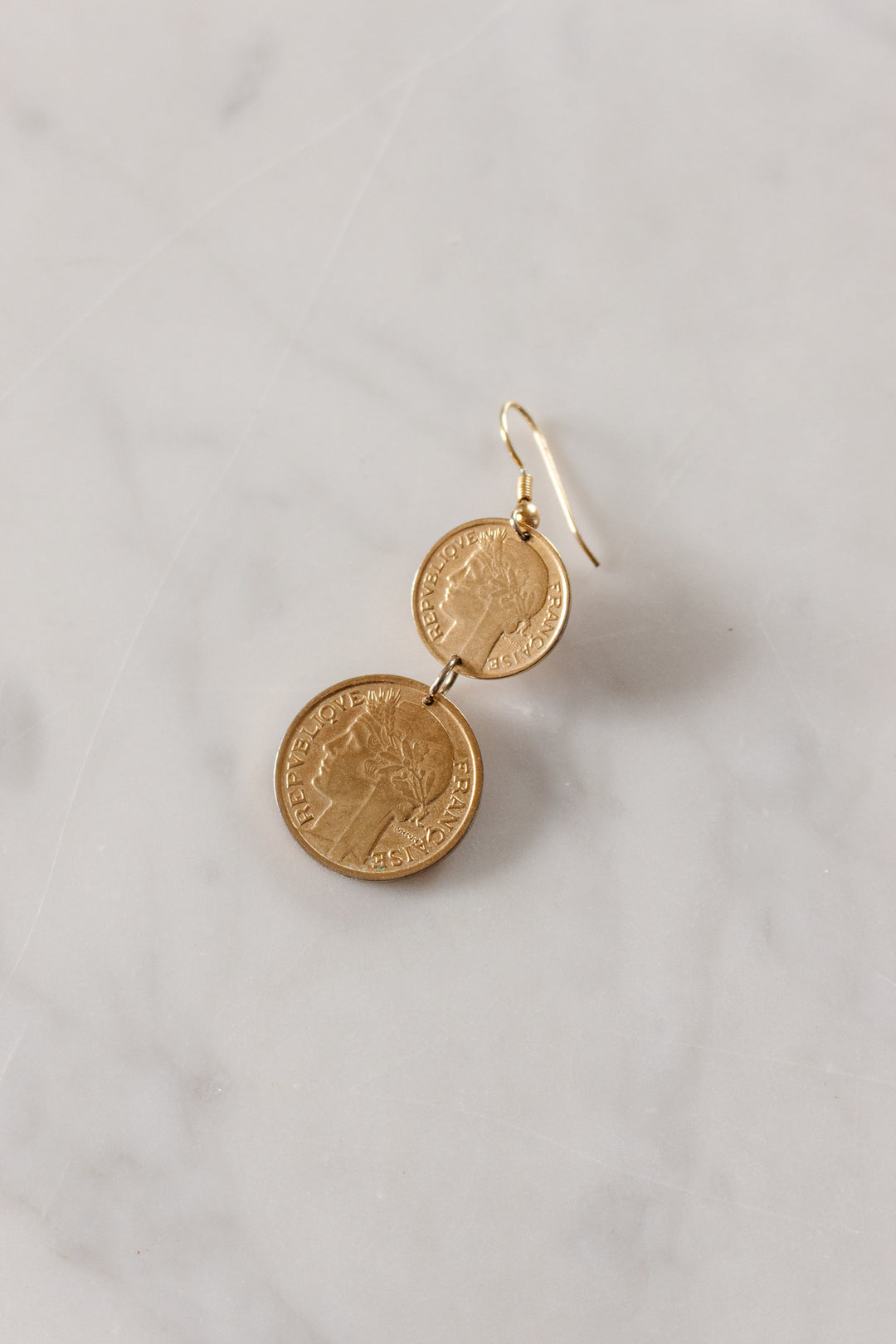 1960s French coin earrings