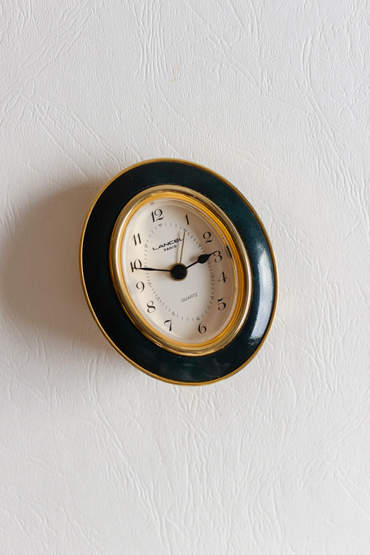 vintage lancel paris travel alarm clock
