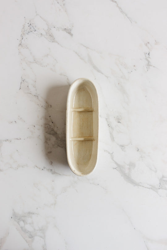 antique english ironstone soap dish