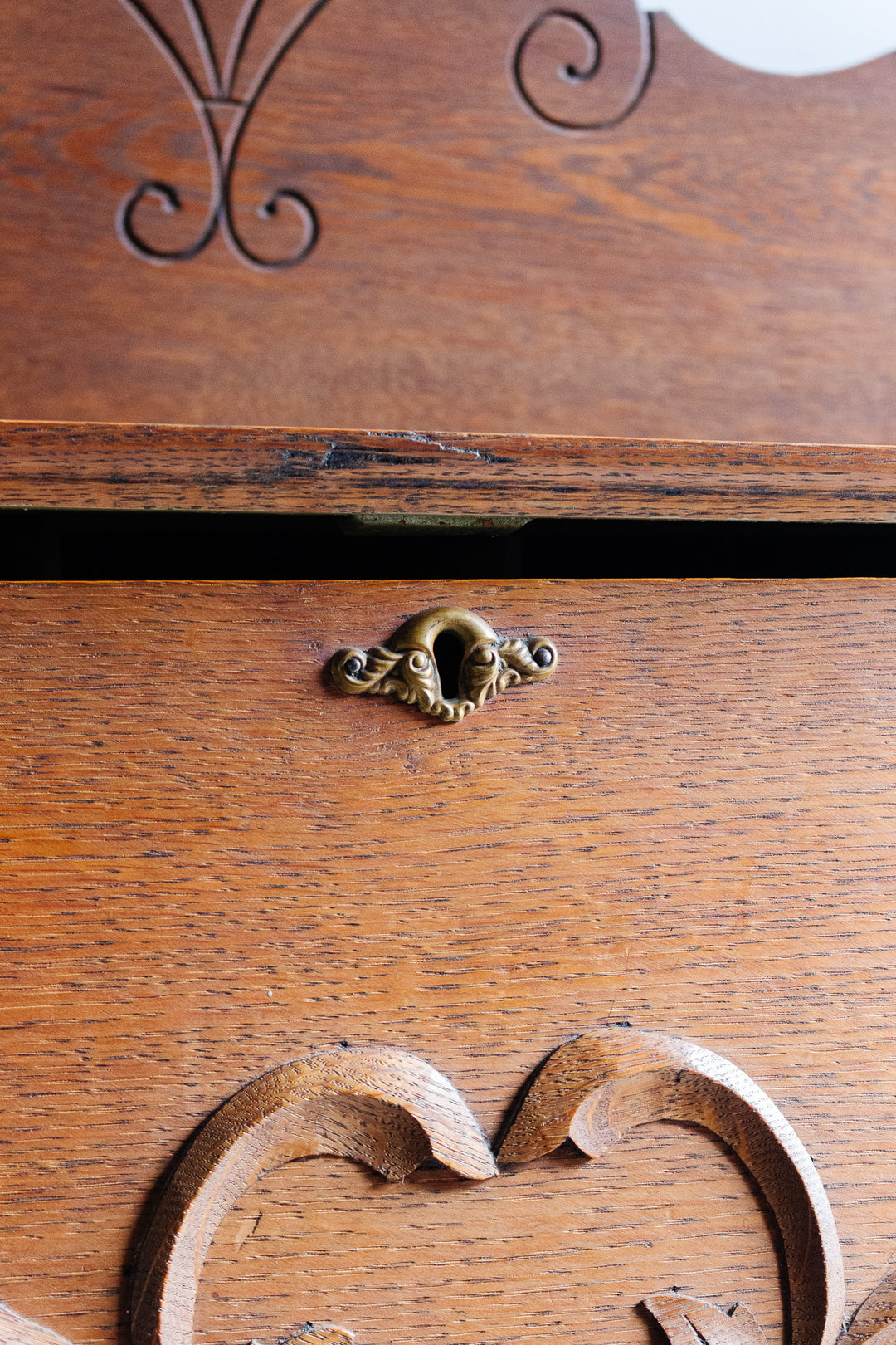 antique victorian drop front desk