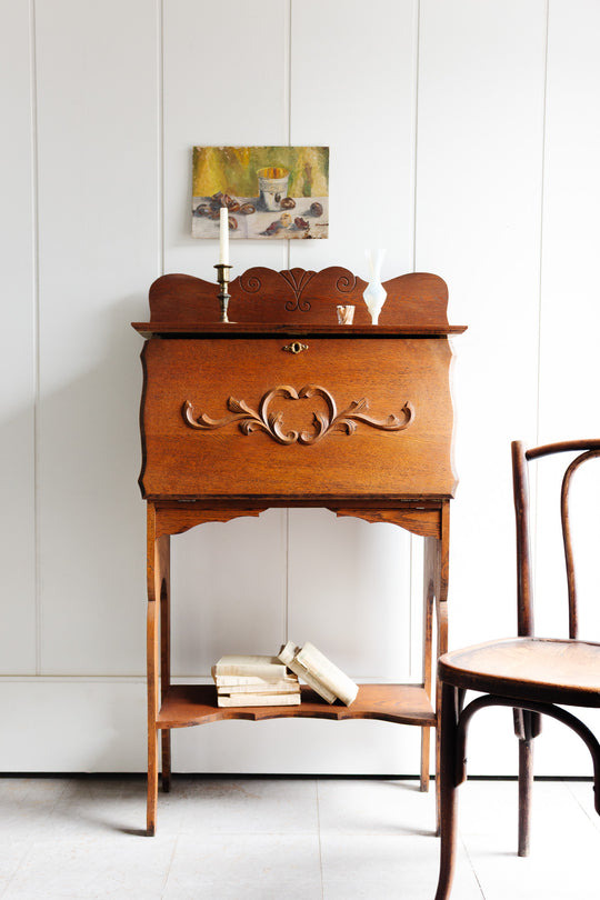 antique victorian drop front desk
