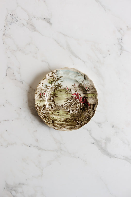 vintage johnson brothers "tally ho" bread plates