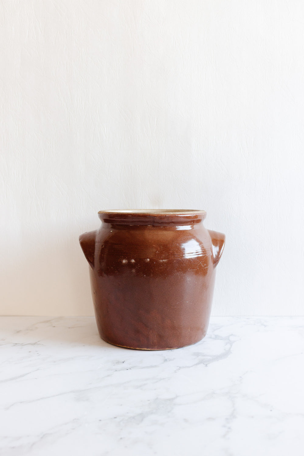 antique french large stoneware confit pot