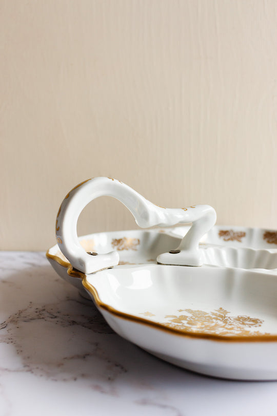 vintage French porcelain serving platter