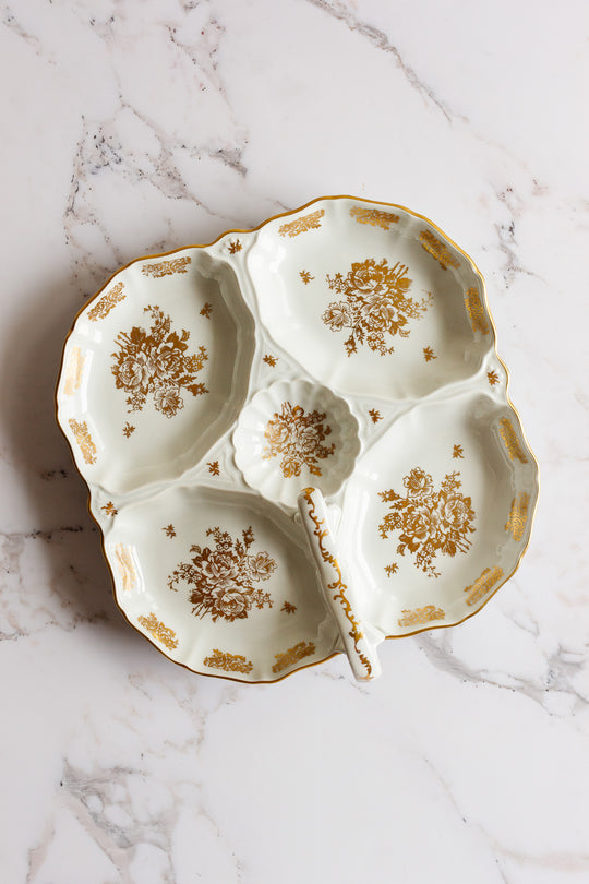 vintage French porcelain serving platter