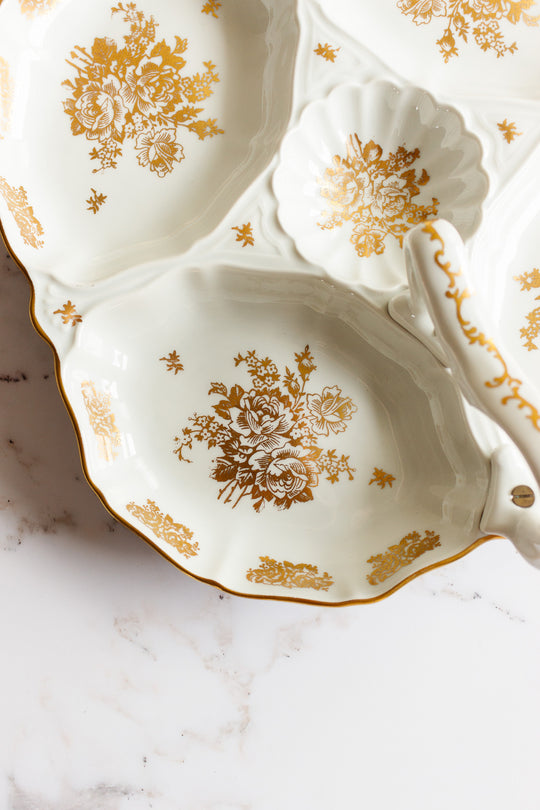 vintage French porcelain serving platter