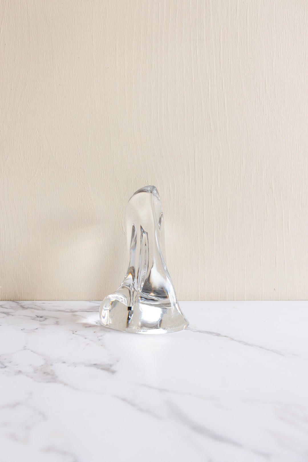 1970s French Daum crystal bookends
