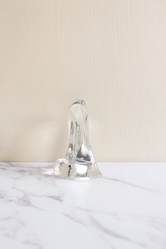 1970s French Daum crystal bookends