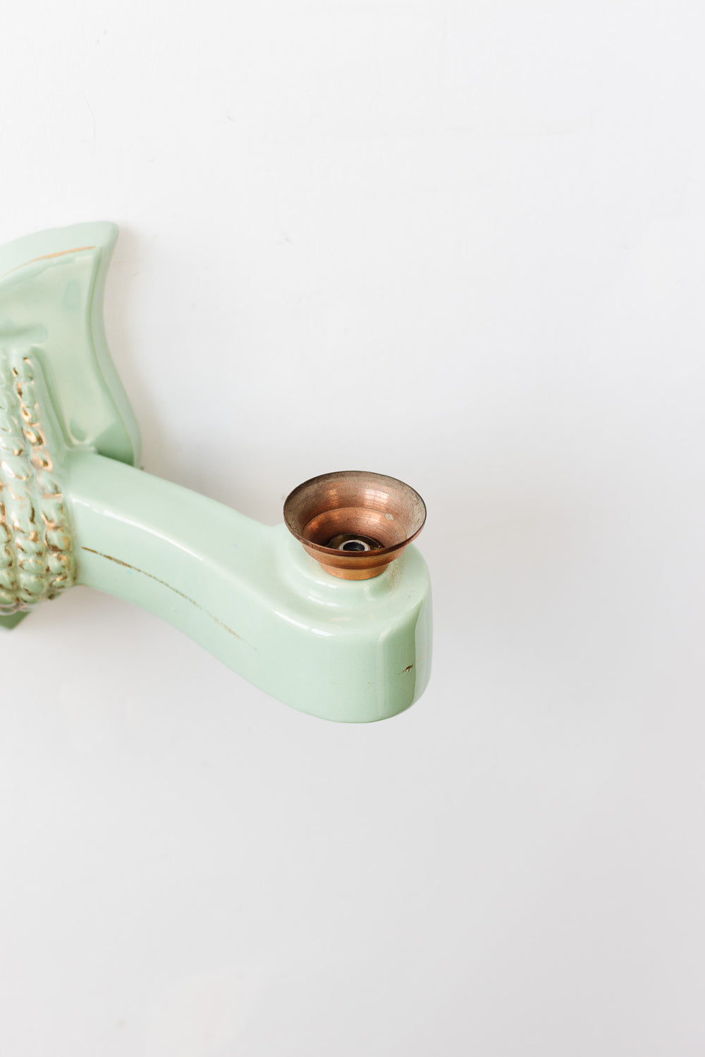 art deco french celadon green porcelain wall sconce