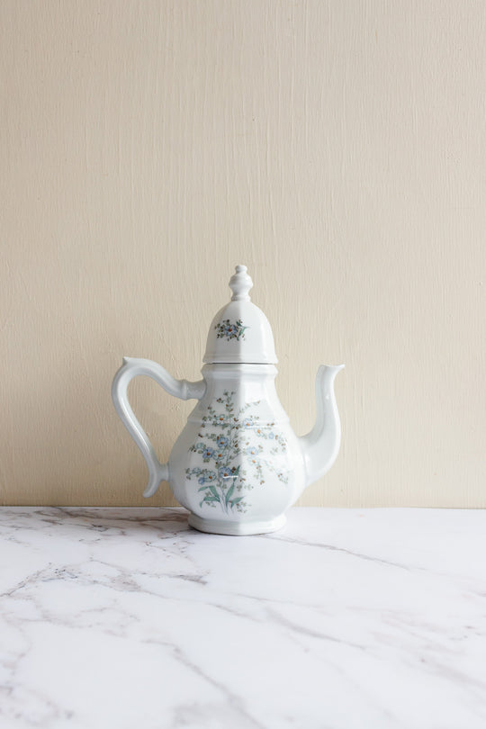 villeroy & boch/gallo leonardo "forget me not" porcelain coffee pot