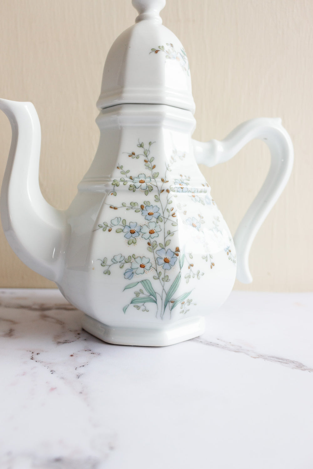villeroy & boch/gallo leonardo "forget me not" porcelain coffee pot