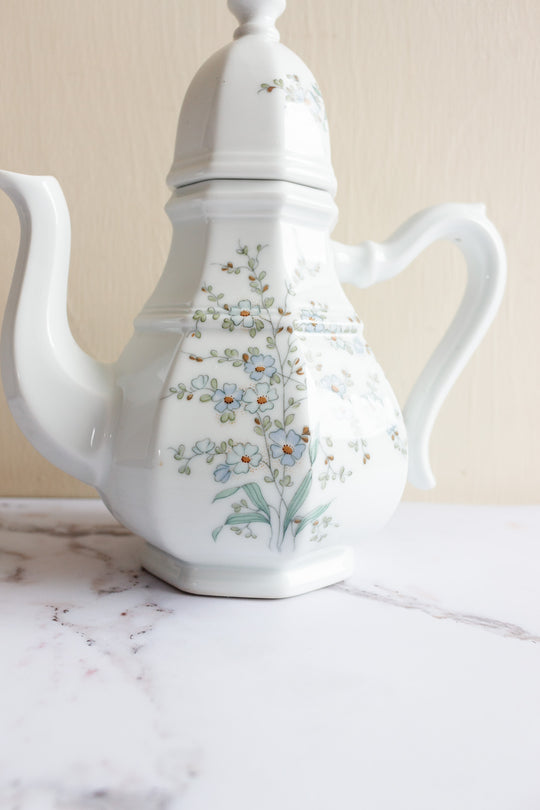 villeroy & boch/gallo leonardo "forget me not" porcelain coffee pot