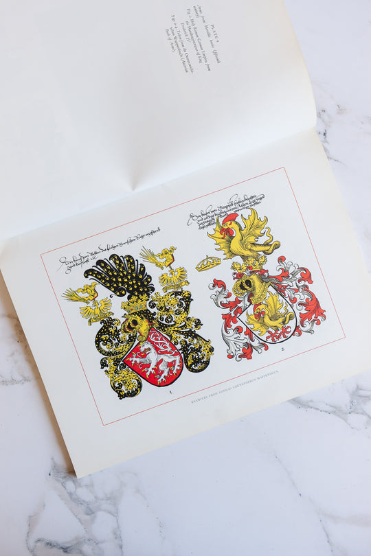 vintage coffee table book, "Heraldic designs"