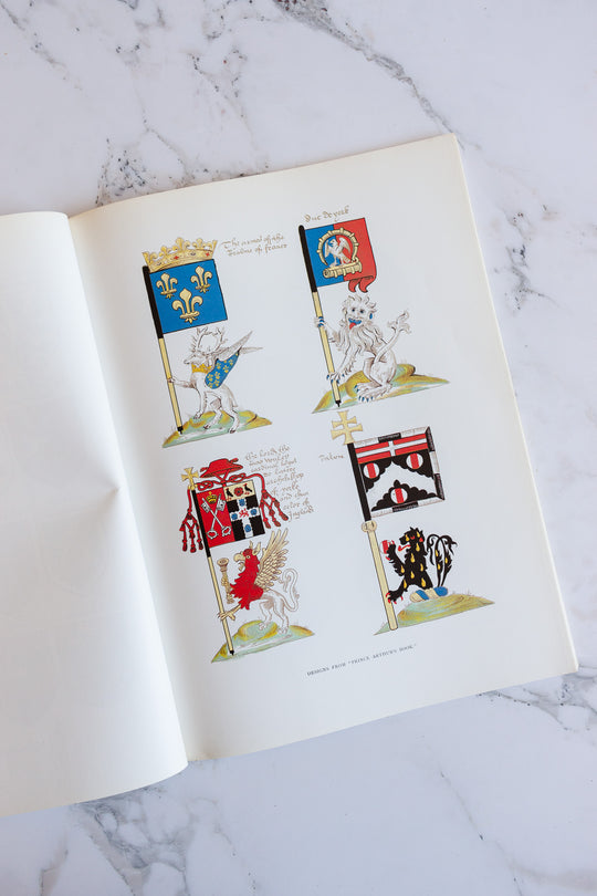 vintage coffee table book, "Heraldic designs"
