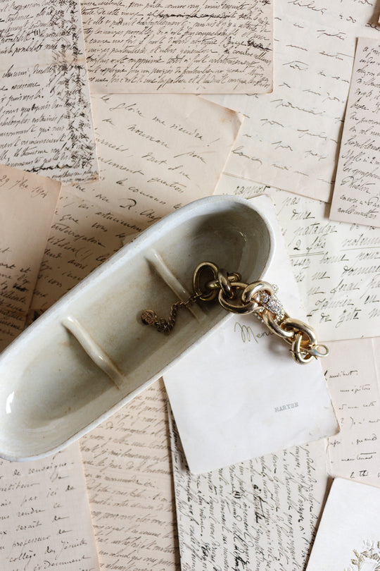 antique english ironstone soap dish