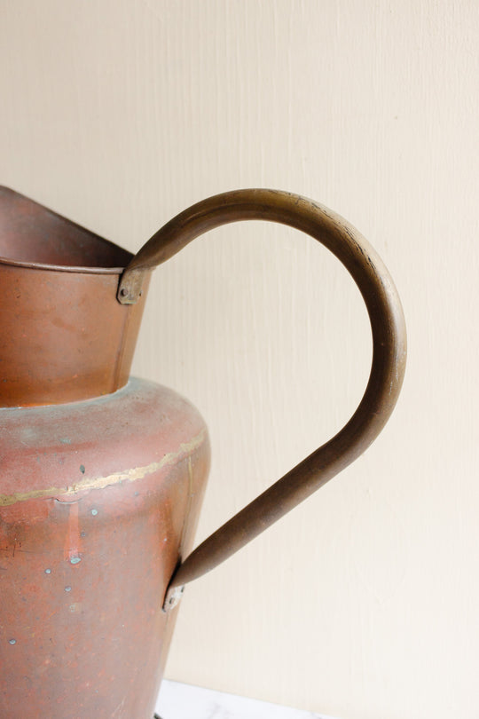 vintage French extra large copper pitcher