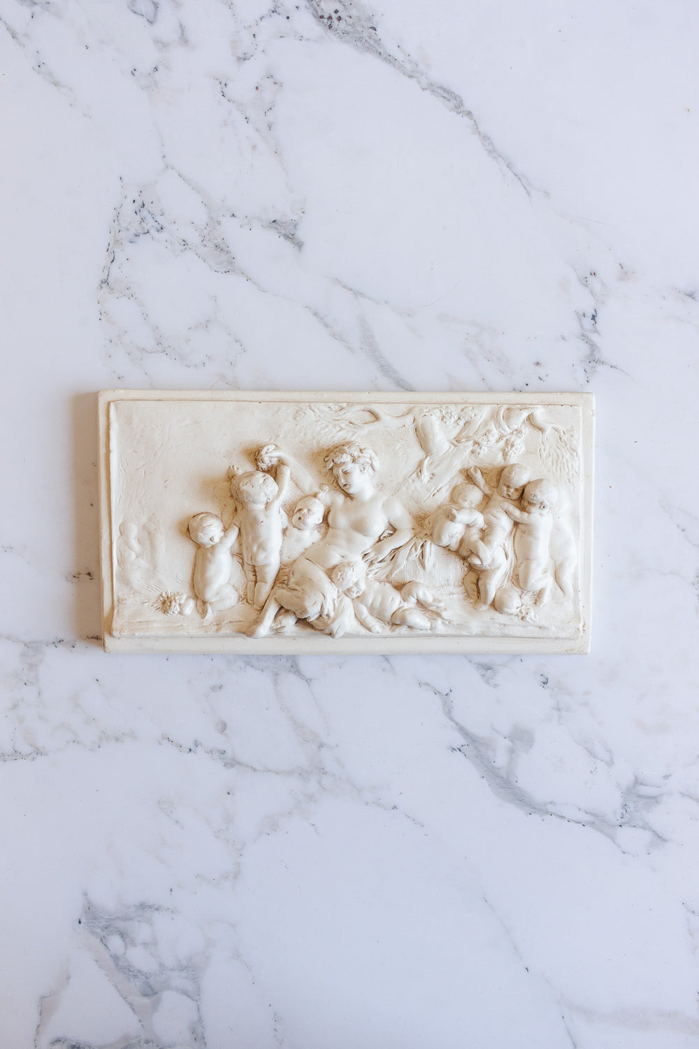 vintage bas relief plaster sculpture
