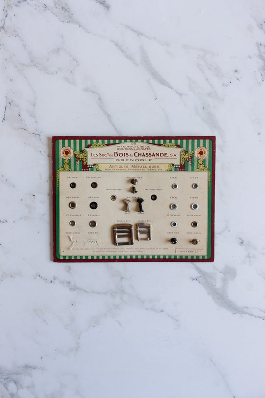 vintage french les suc de bois & chassande salesman's sample card