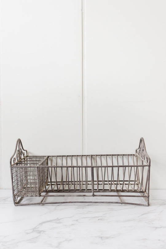 midcentury vintage french metal dish rack