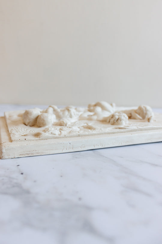 vintage bas relief plaster sculpture