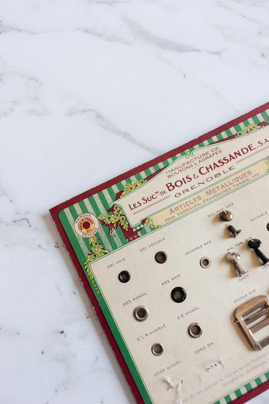 vintage french les suc de bois & chassande salesman's sample card