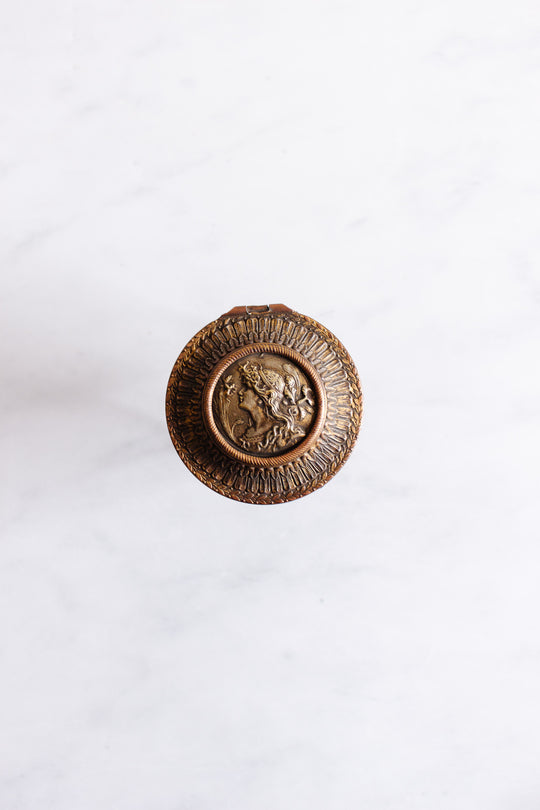 turn of the century gilt ormolu belle epoque bijoux casket with medallion