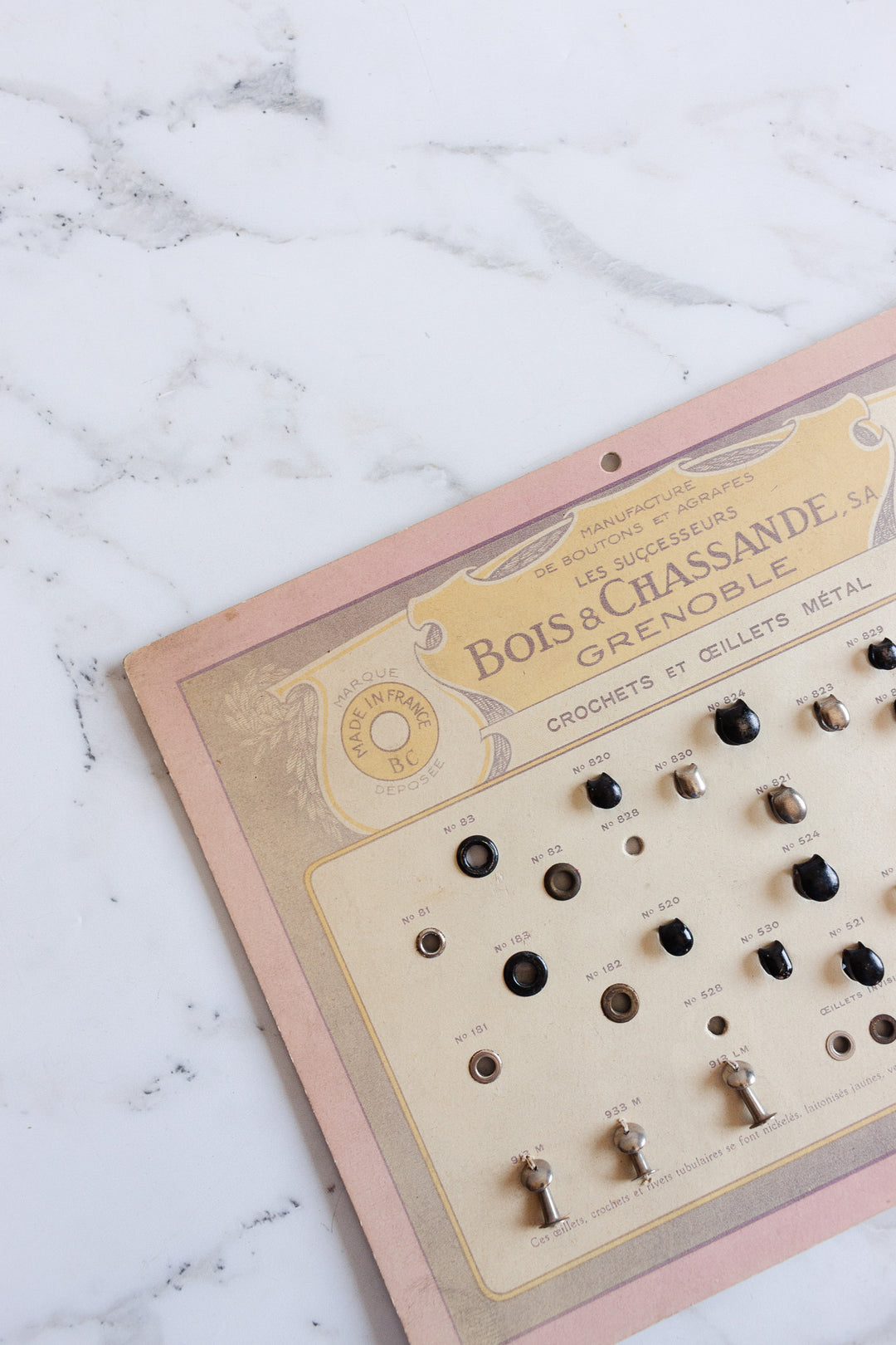 "bois et chassande" vintage french salesman's sample board