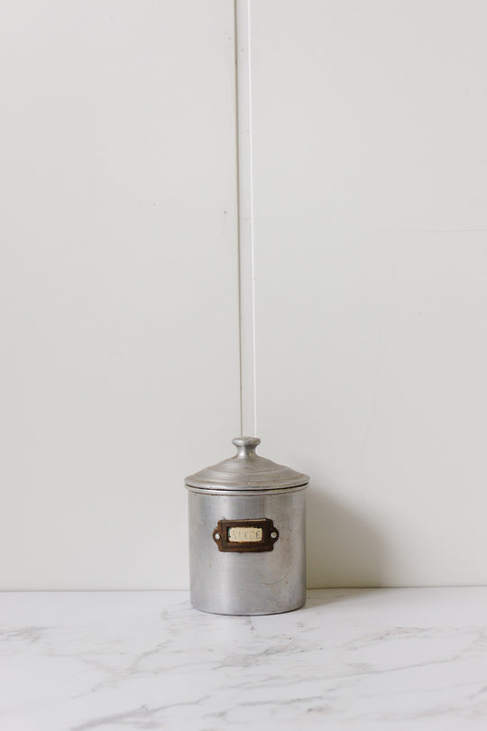 set of 6 graduated tin kitchen canisters