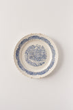 pair of midcentury french blue and white wall mounted plates