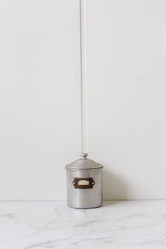 set of 6 graduated tin kitchen canisters