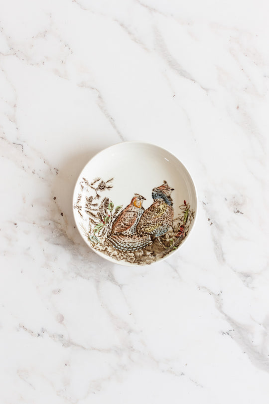 vintage English ironstone ring dish