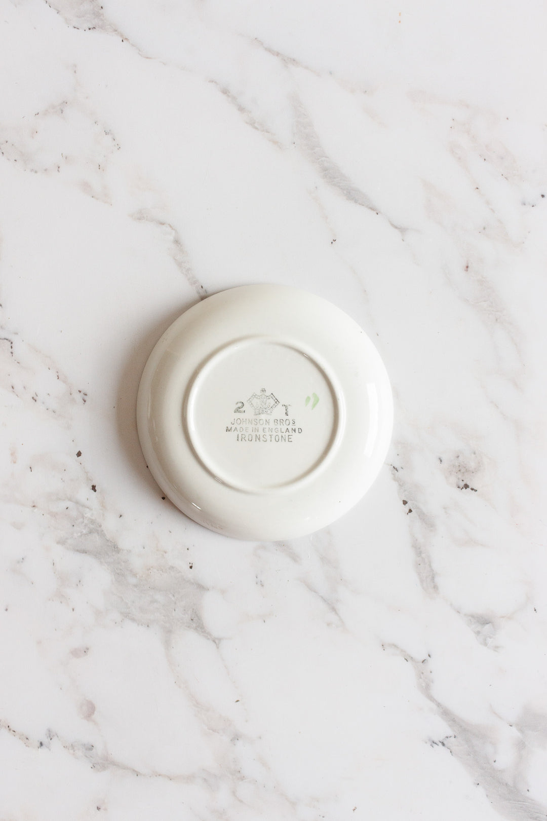 vintage English ironstone ring dish